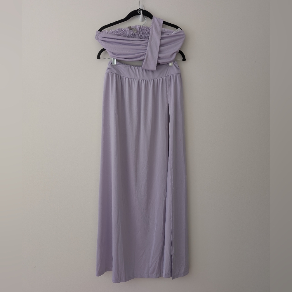 ASOS Lilac Two-Piece Swim Cover-Up Set - US Size 10 (Top) / US Size 8 (Skirt)